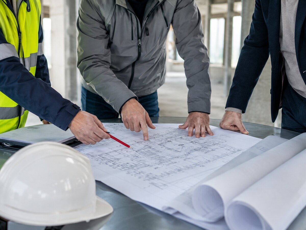 Persönliches Projektgespräch auf der Baustelle